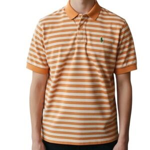 Polo Ralph Lauren Mens Polo Shirt Size Large Vintage Striped Blue Label